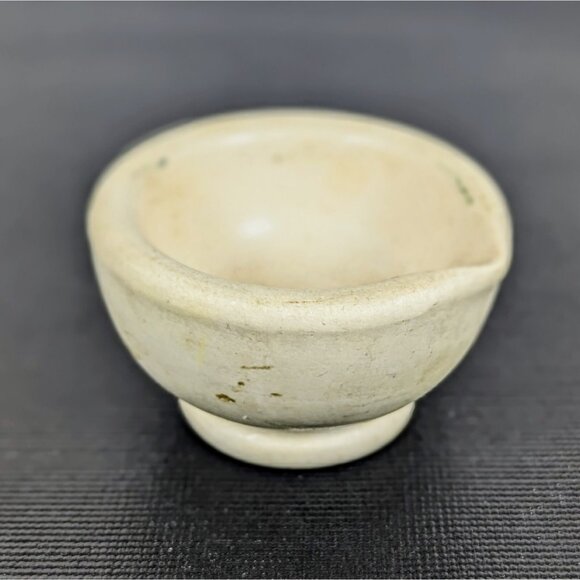 Vintage Acid-Proof Unglazed White Ceramic Mortar Set Made In England - Picture 2 of 4